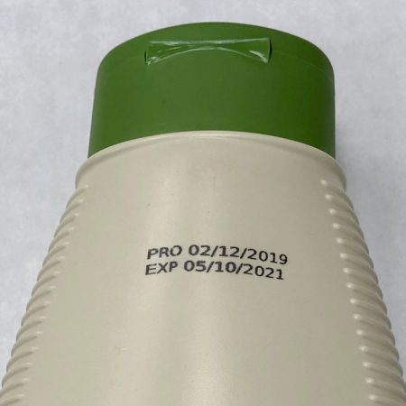 Industrial coding and marking on plastic hand cream bottle